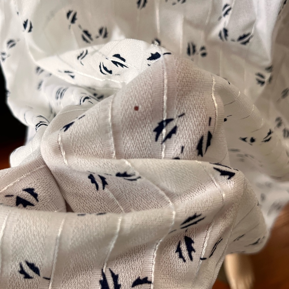 Cheongsam poly white shift style day dress-XL The dress Express vintage 90βs - Picture 7 of 8